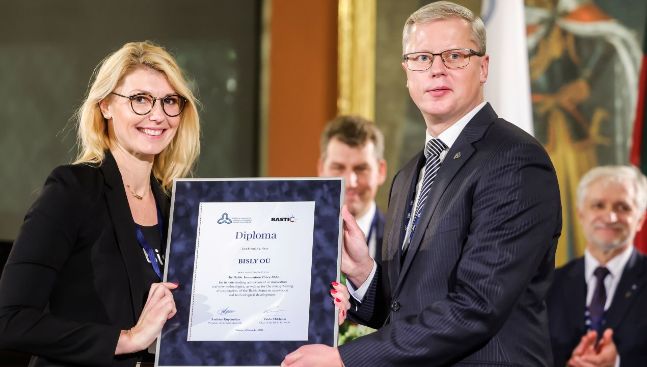 Bisly is a nominee for the Baltic Assembly Prize for Innovation