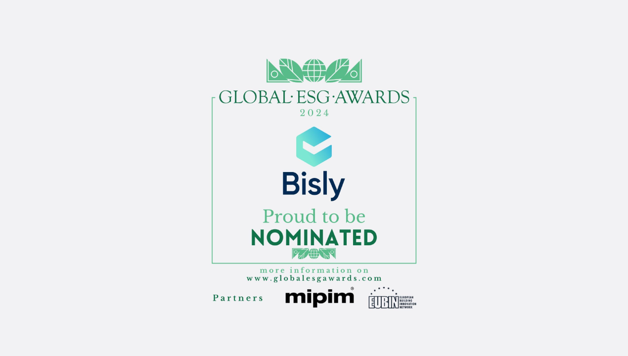 Bisly has been nominated for the "Compliancy Award" at the Global ESG Awards